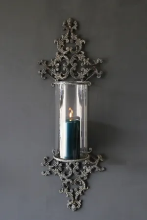 Metal Filigran Candle Wall Sconce