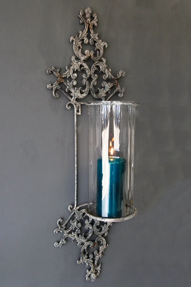 Metal Filigran Candle Wall Sconce