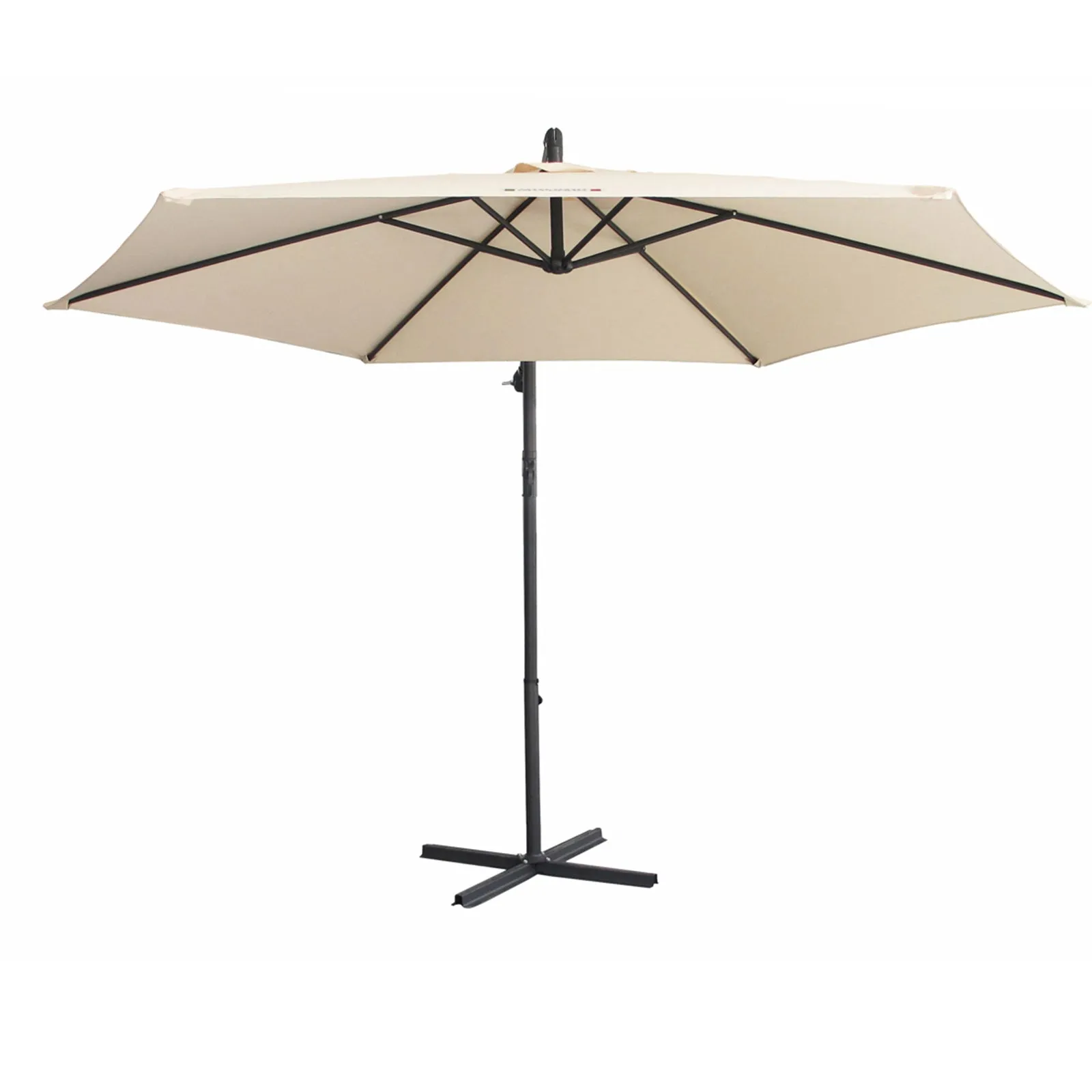 Milano 3M Outdoor Umbrella Cantilever With Protective Cover Patio Garden Shade - Beige