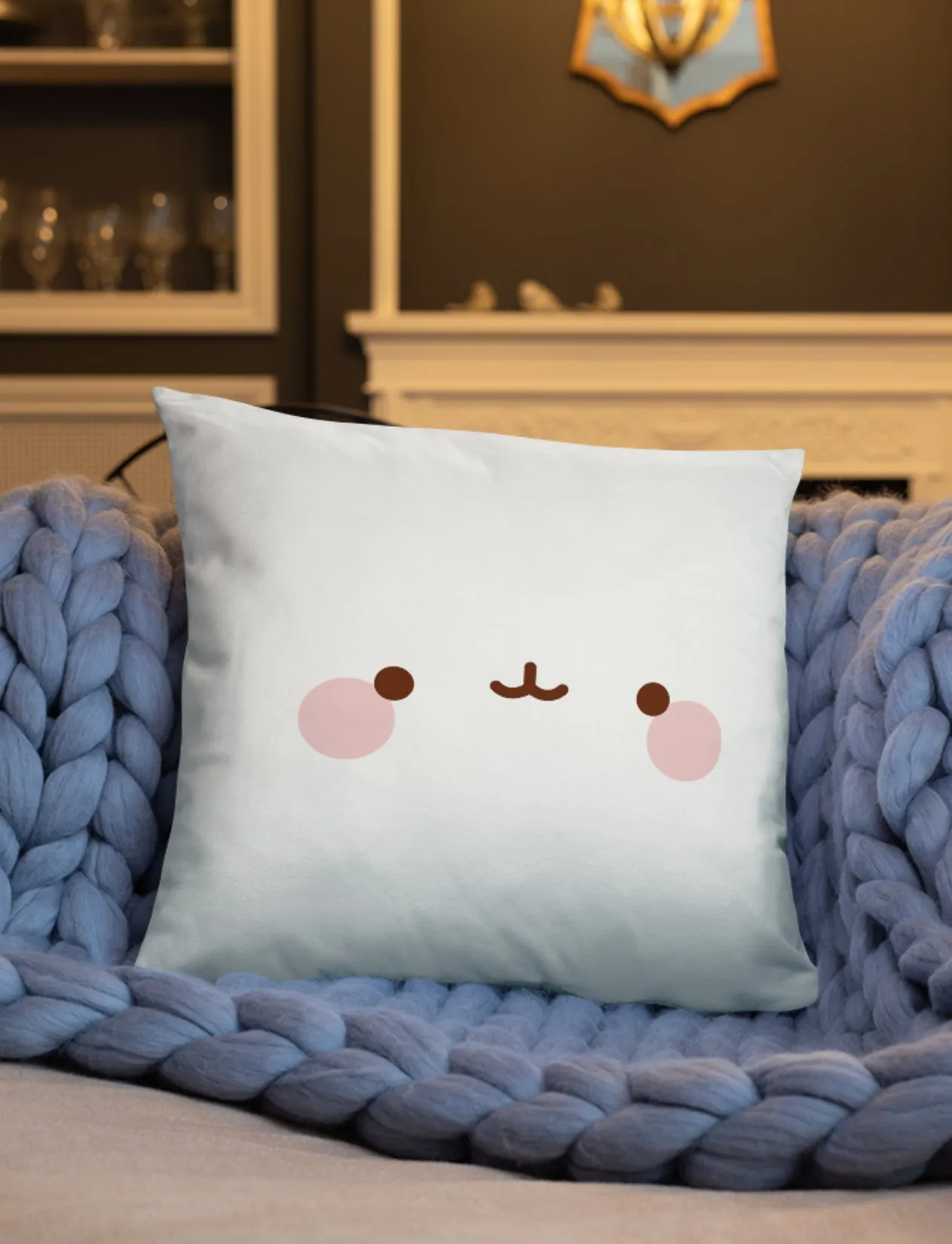 Molang Head - Soft Pillow