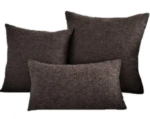 Moroccan Pillow Cover - Set of Three - Solid - Brown