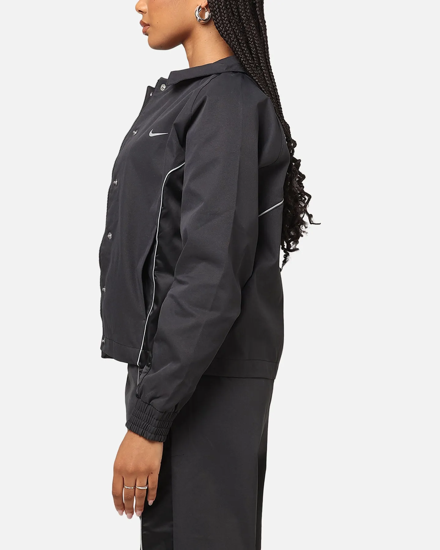 Nike Women's Sportswear Woven Full Zip Jacket Black/Black