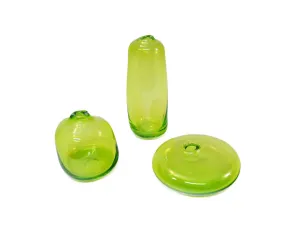 Olive Gem Vase Trio