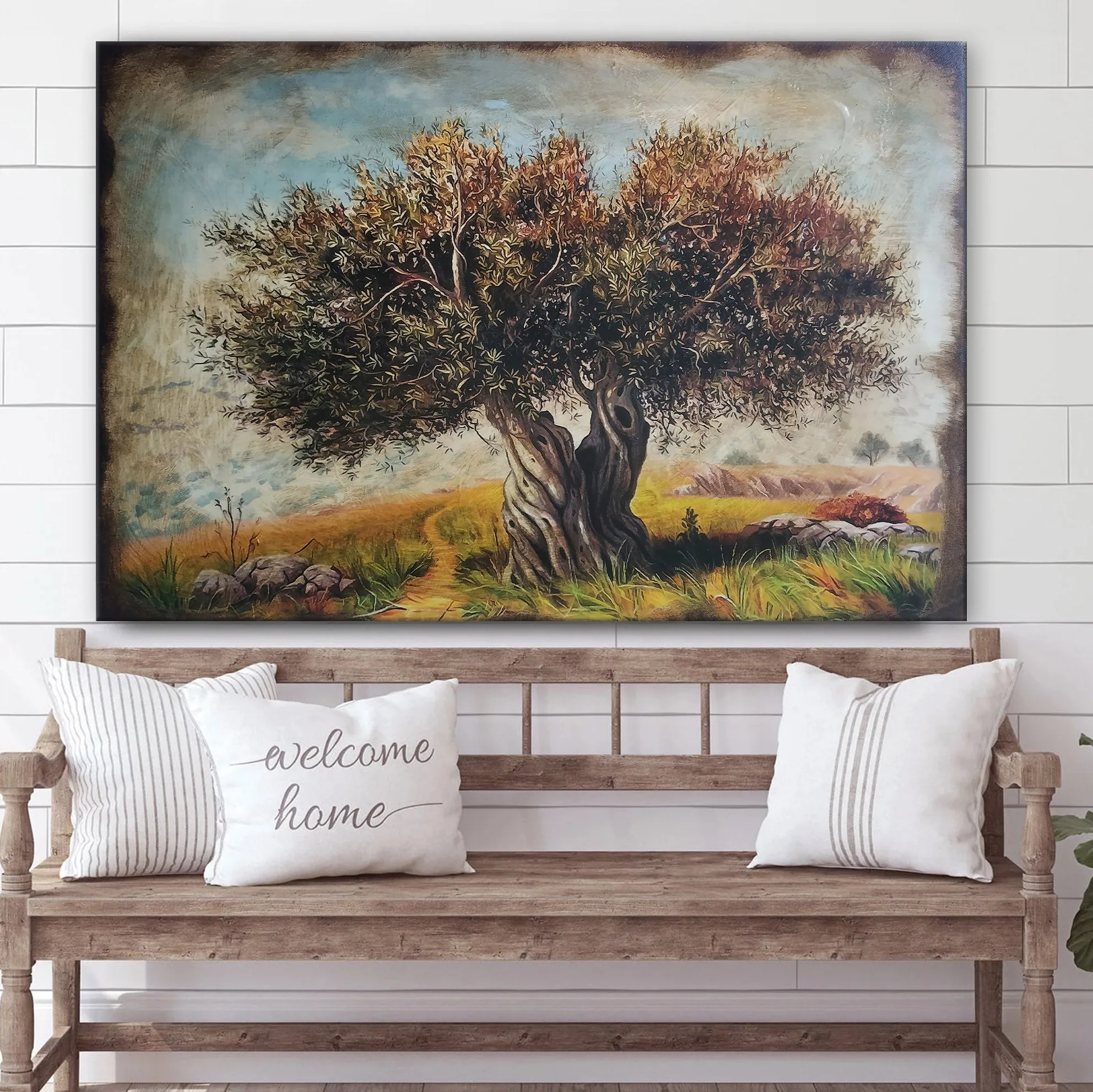 Olive Tree Painting Canvas Wall Art Decor - Canvas Wall Decor - Home Decor Living Room