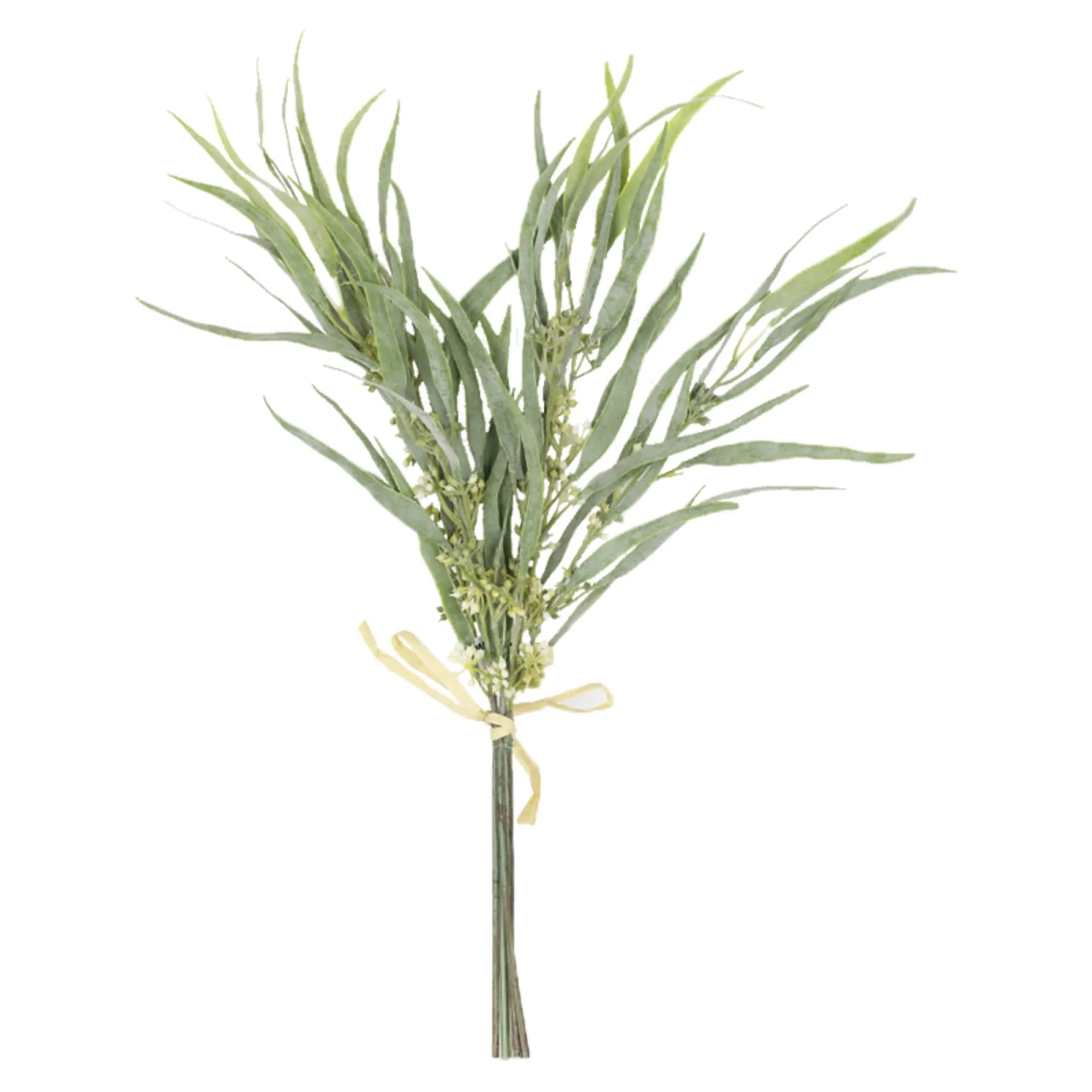 Pack of 6 stems-18.75inch Long grey green frosted flocked seeded greenery-home decor bouquet filler