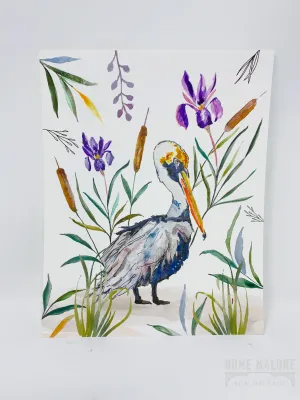 Pelican Iris Print