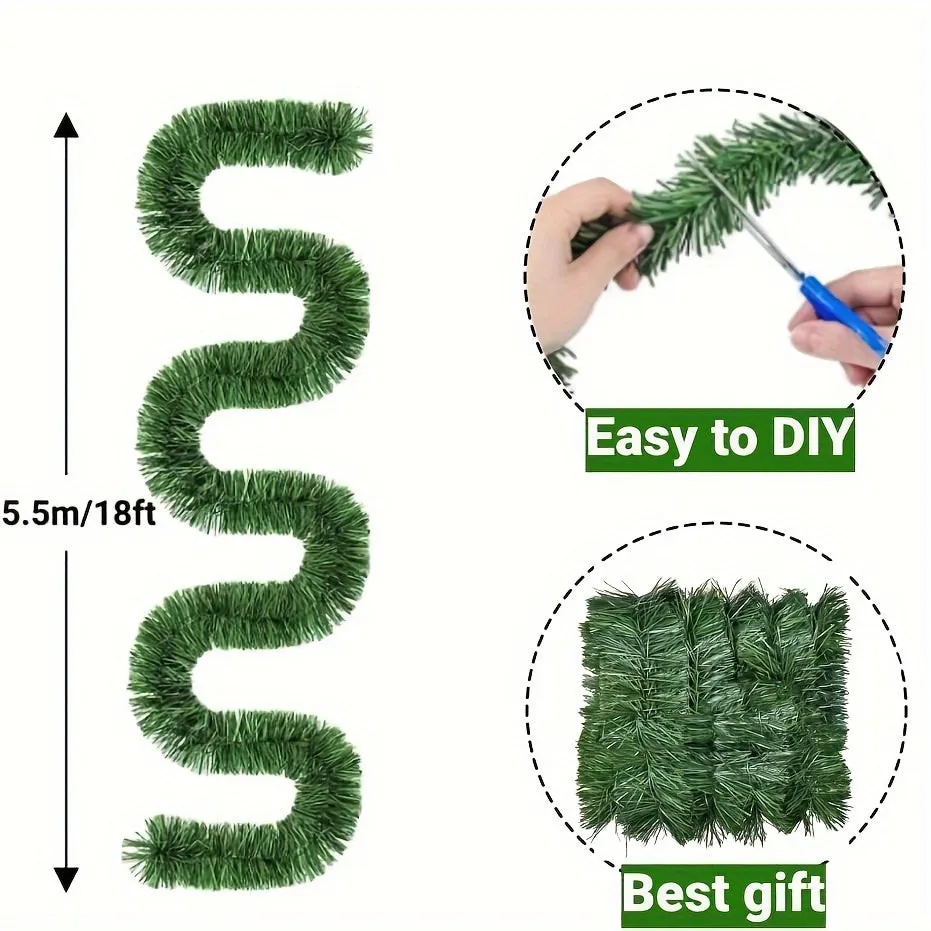 Premium Quality Soft Green Garland for Holiday Decorations