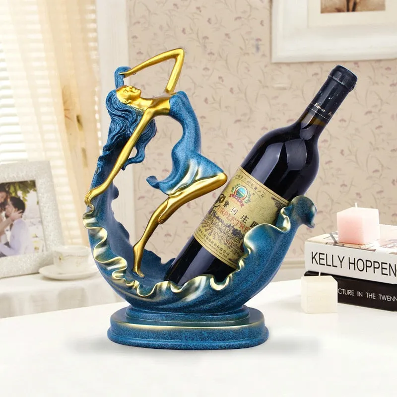 Pretty Dancer Figurines Wine Holder