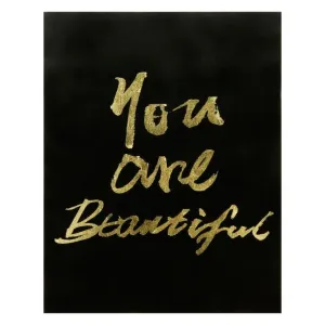 "You are Beautiful" Gallery Wrap Gold Stamped Canvas