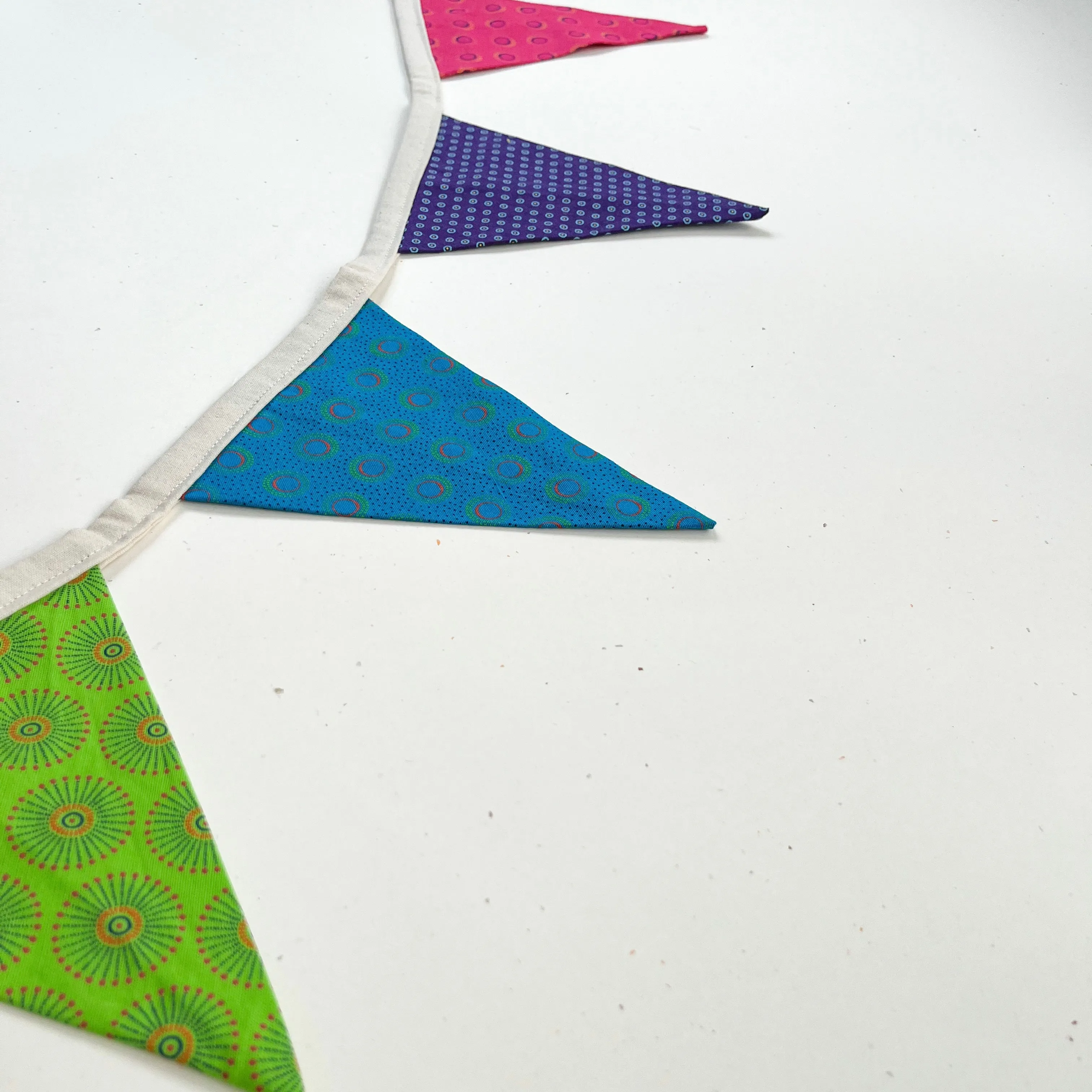 Rainbow Shweshwe Bunting Banner