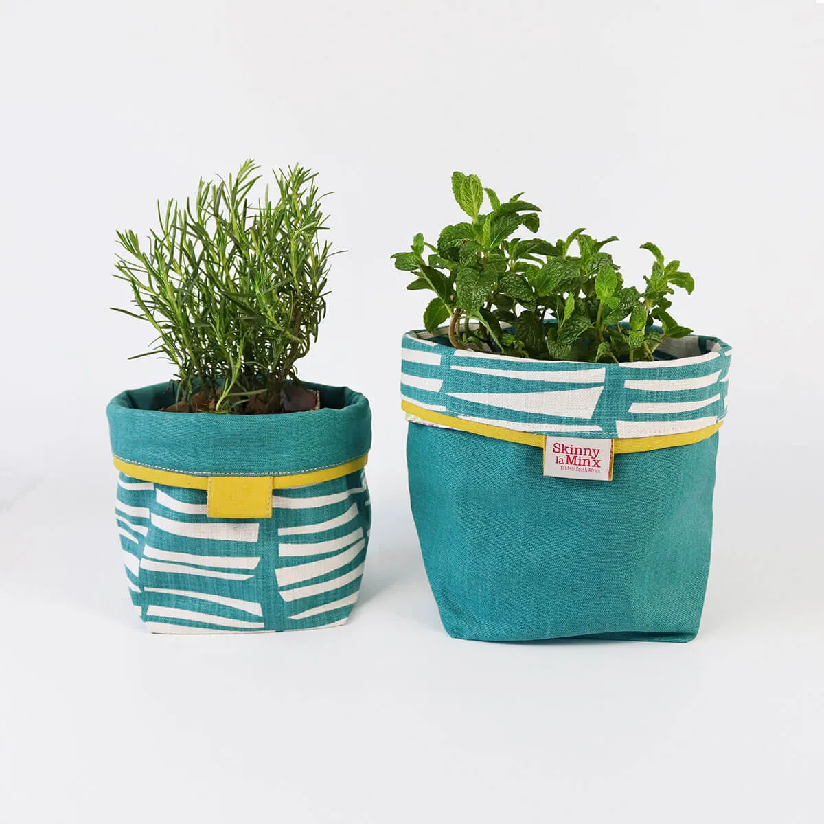 Reversible Soft Bucket - Woodpile - Teal