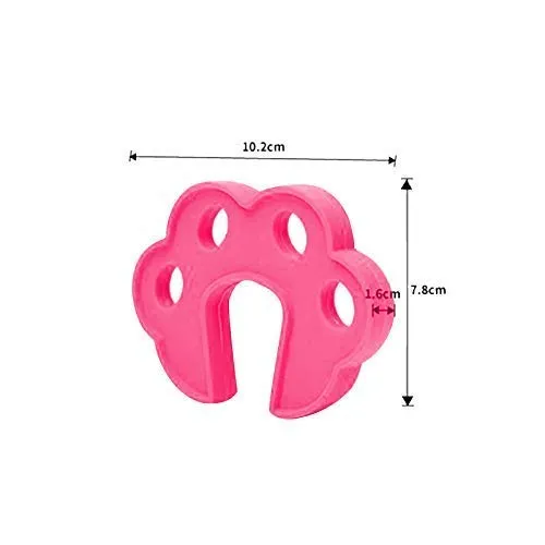 Safe-O-Kid- Pack of 2 Fit All Sleek Design Strong Silicone Door Stopper- Pink