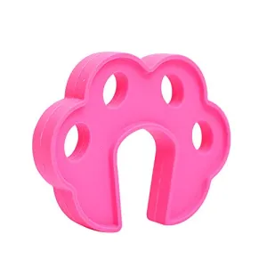 Safe-O-Kid- Pack of 2 Fit All Sleek Design Strong Silicone Door Stopper- Pink