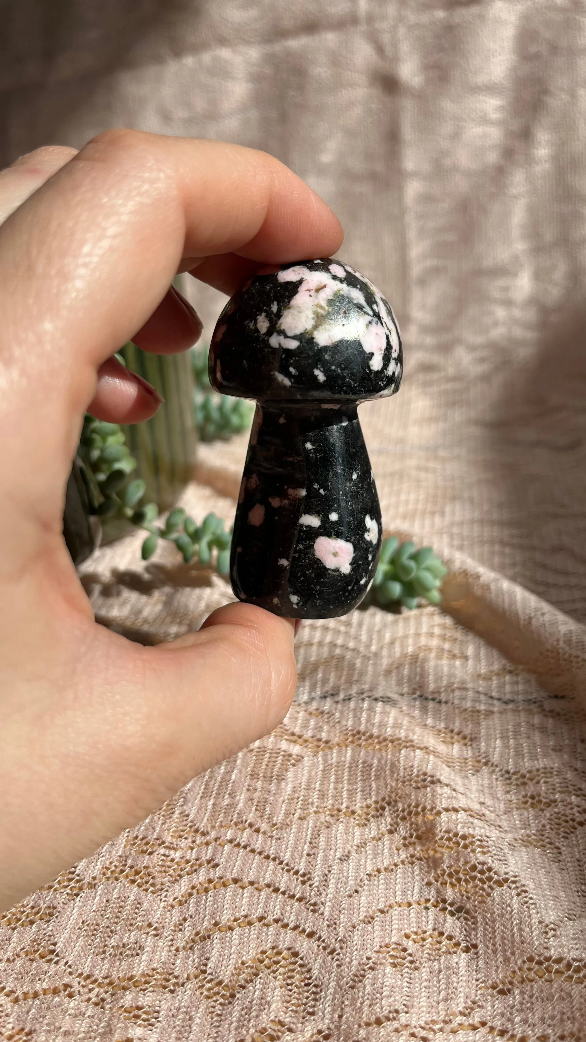 Snowflake Obsidian Crystal Mushroom