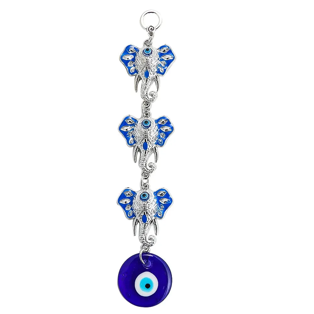 Turkish Blue Eye Elephant Amulet Car & Wall Hanging Charm