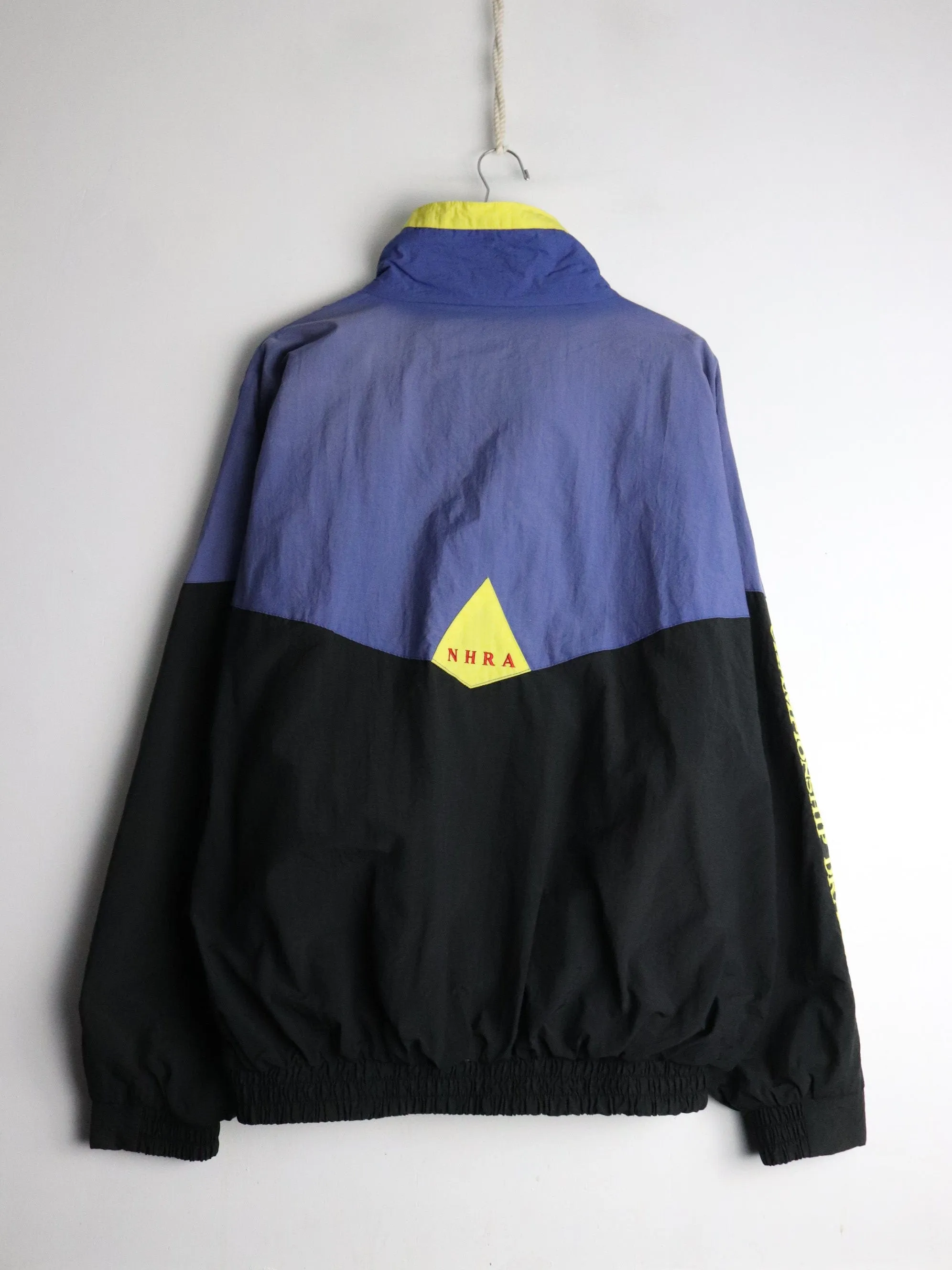 Vintage NHRA Windbreaker Mens 2XL Blue Drag Racing