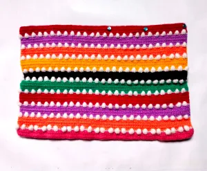 Warm And Cool Unique Hand Crocheted Graminarts Pillow Cover