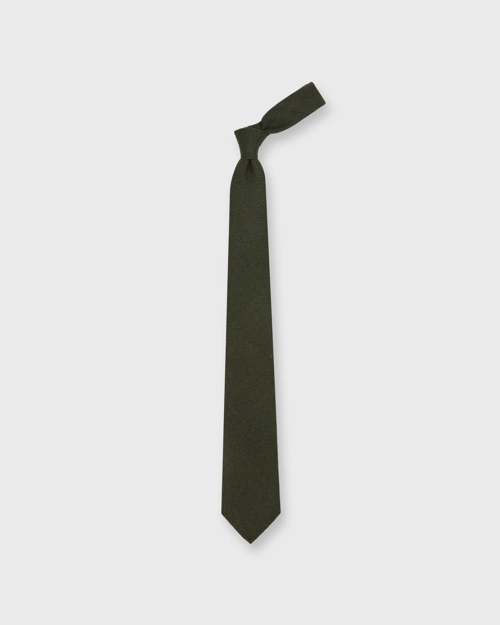 Wool Twill Tie in Army