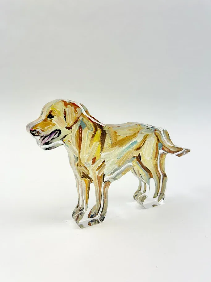 Yellow Lab Acrylic Block